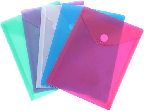 Miniatura 3 de NUOBESTY 10 unids carpetas de plástico carpeta de plástico bolsa de documentos administrador hebilla información bolsa a4 alta capacidad organizador