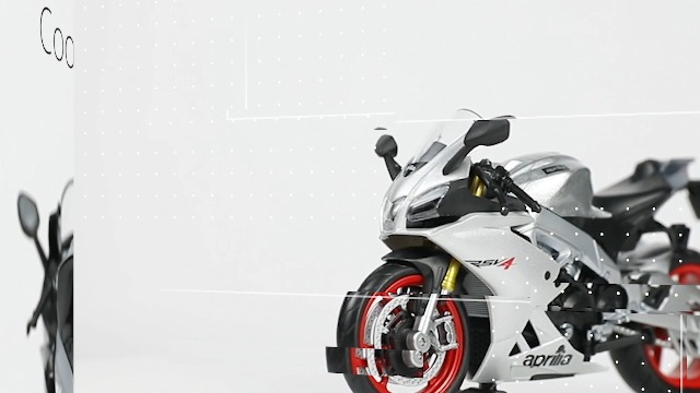 Maquette Moto Apulia RSV4 1/12 En Métal - Collection, Décoration, Cadeau Pour Passionnés - 17cm (Noir)