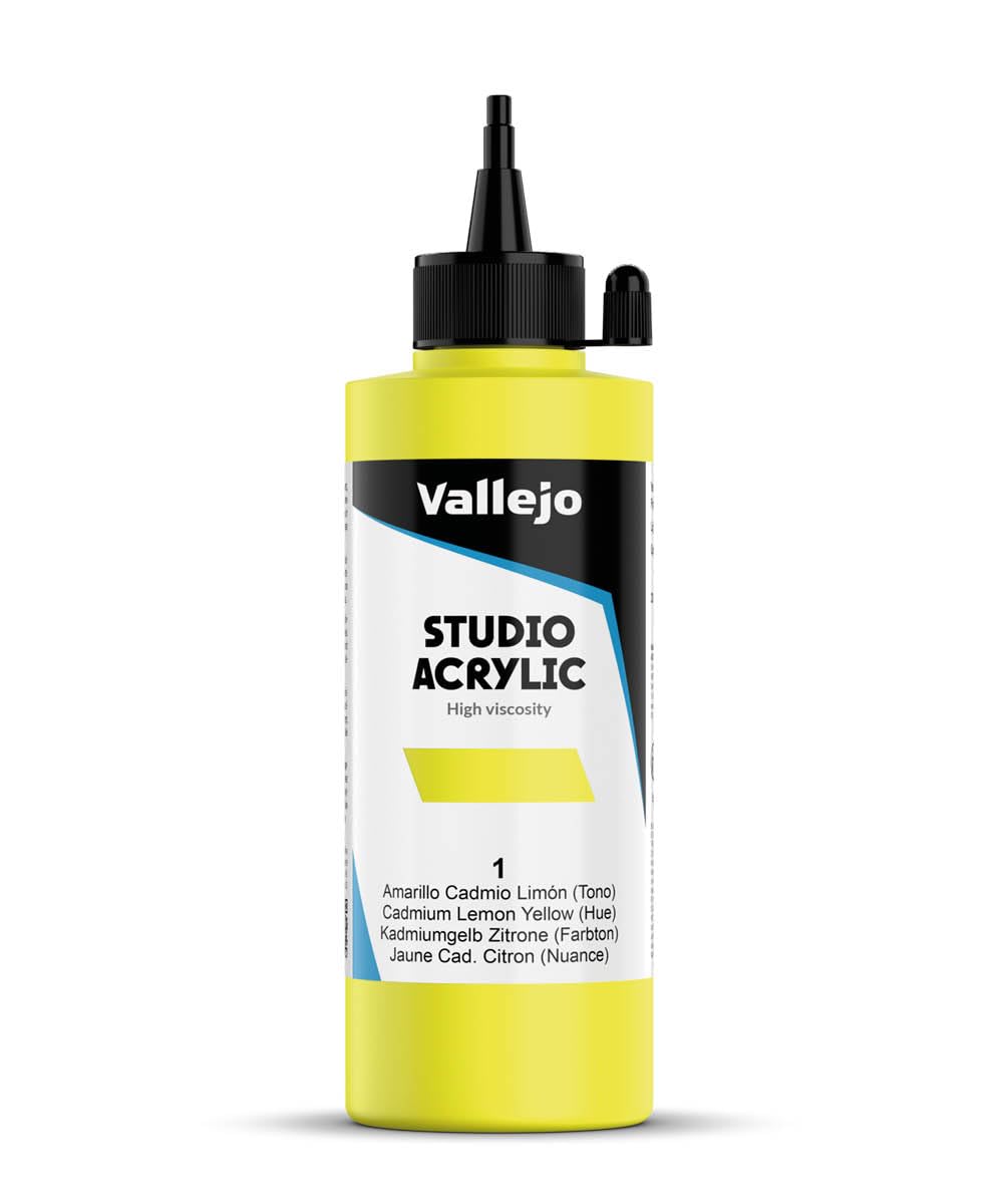 Vallejo Yellow Av Studio Acrylic : 200Ml Bottle Cadmium Lemon (Hue)