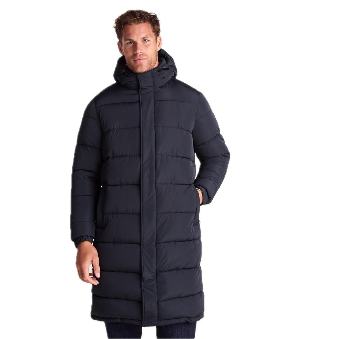 TOG24 Mens Padded Jacket. Wind Resistant & Warm With Insulation Made From Recycled Plastic Bottles. Mens Padded Coat In A Chunky Quilted Design & With 2 Way Zip Openers
