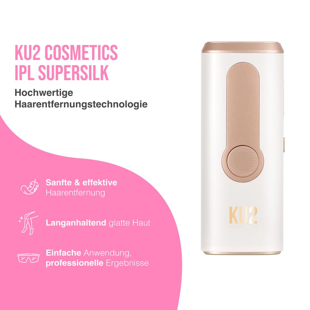 KU2 IPL Supersilk Haarentfernungsgerät für Damen & Herren schmerzfreie Laser Alternative Gesicht Körper dauerhafte Haarreduktion