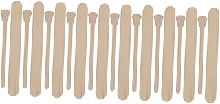 DOITOOL 100pcs Waxed Wood Stick Professional Tweezers Deshedding Tool Make up Applicators for Face Makeup Spatula Waxing Strip Wax Spatula Wooden Wax Spatula Waxing Applicator Sticker Nose