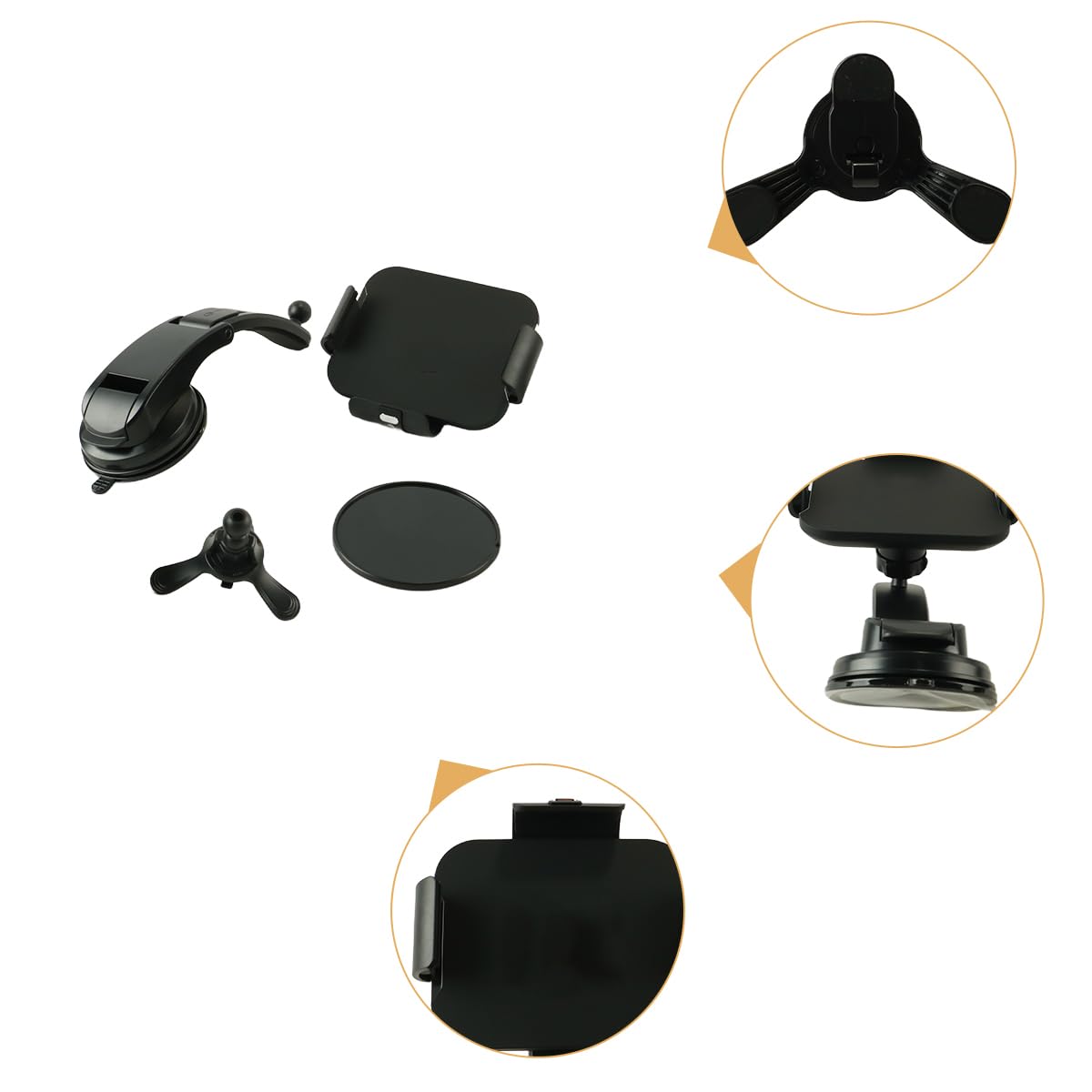 Qury Supporto da Auto per Presa d'Aria del Telefono Cellulare, Caricatore Wireless Pieghevole da Auto per Galaxy Z Fold 6-1 Series, x/Fold+, Mix Fold4, Mate X3/x5
