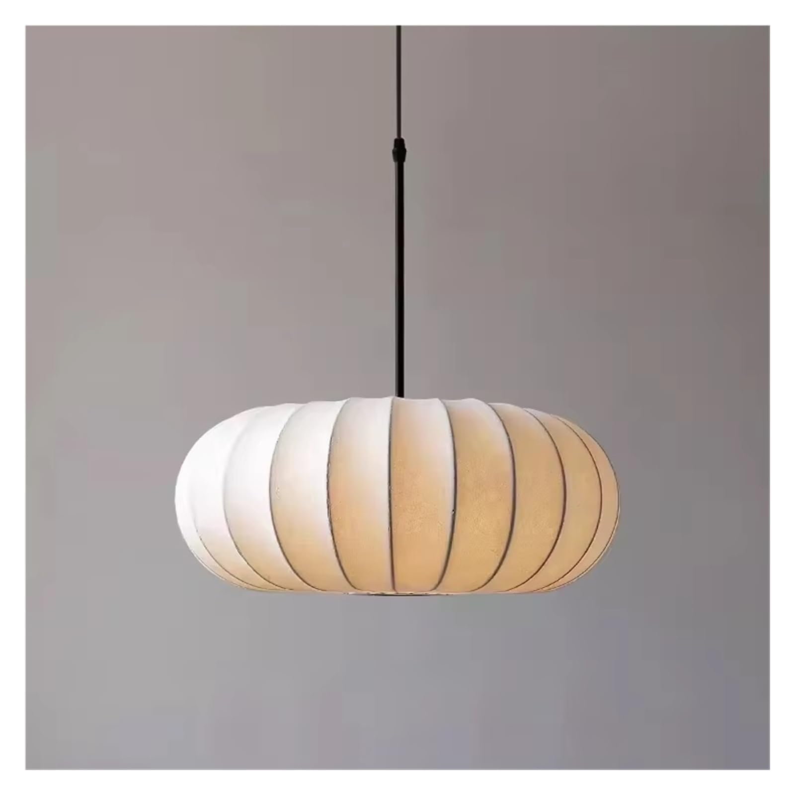 Lustre minimaliste nordique en soie au design épuré pour salle à manger