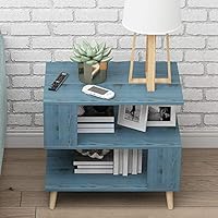 Amazon｜サイドテーブル3層S字型、小さなナイトスタンドベッドサイド