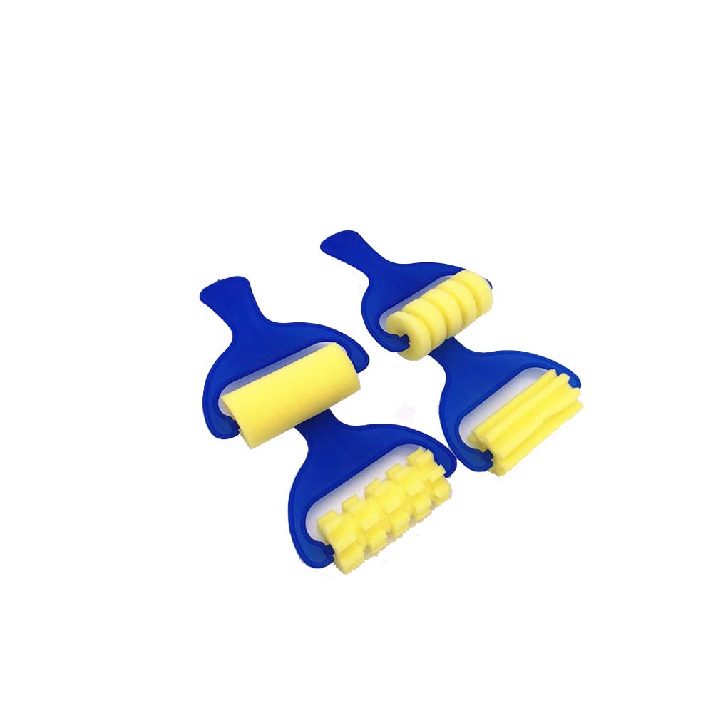 BATHVEVE Lot De 6 Pinceaux Éponge Rouleau En Mousse Pour Enfants - Peinture Créative Et Bricolage