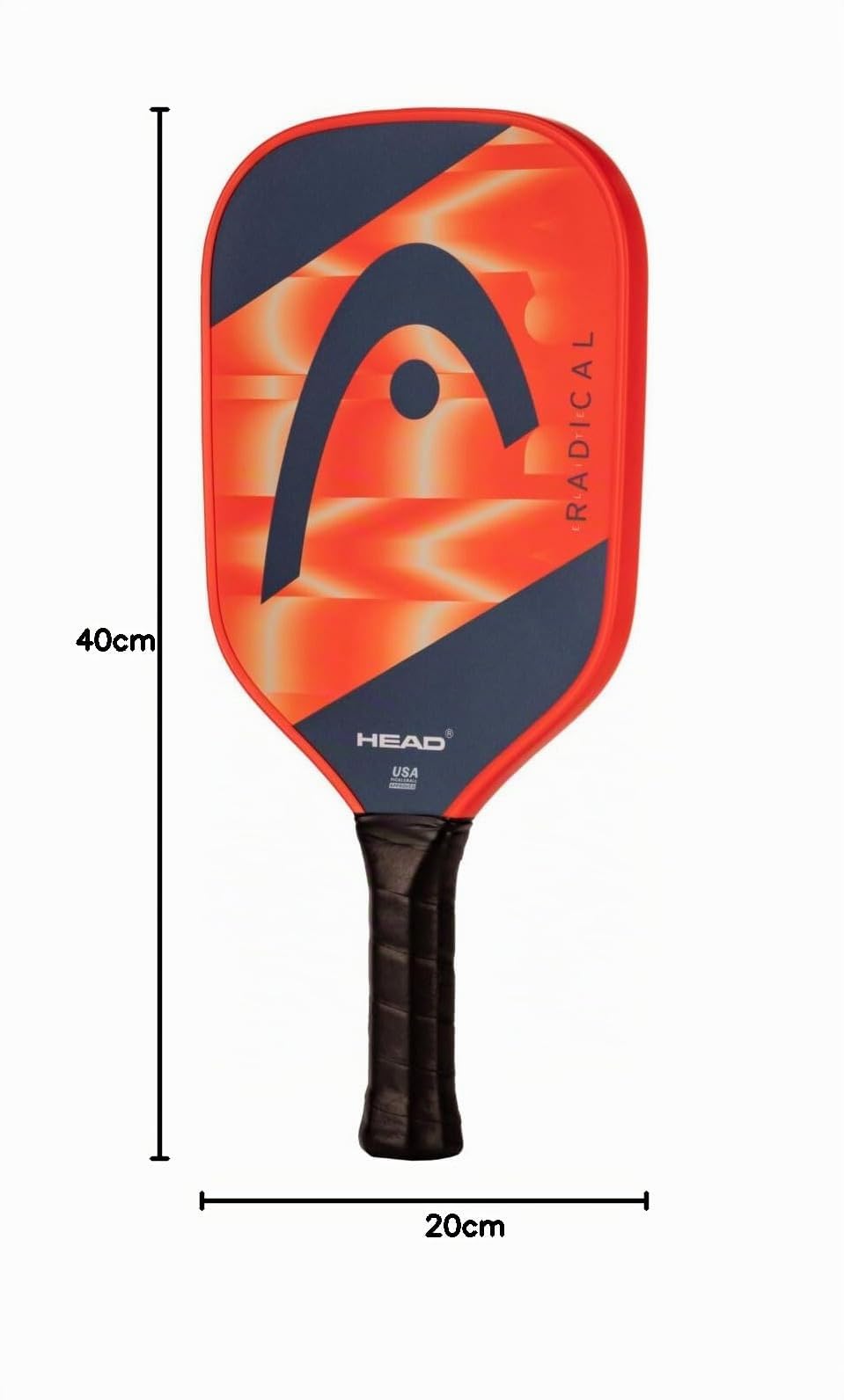 Head Elite Radicale - Head Radical Elite - Pagaia per Pickleball in Fibra di Vetro, con Nucleo in polimero a Nido d'Ape e Impugnatura Comoda Unisex Adulto