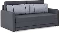 Sofá-cama 3 Lugares Queen Herval Aurora, Linho Grafite Fechado, 176 cm