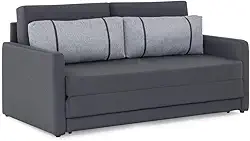 Sofá-cama 3 Lugares Queen Herval Aurora, Linho Grafite Fechado, 176 cm