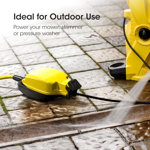 SLx Outdoor Extension Lead 5m Heavy Duty Extension Cable Single Socket Extension Lead 'H' Frame Cord Plug Thermal Cut Out for Garden, Lawn Mower, Office 13A Fused UK Plug - Image 3