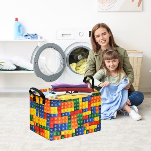 Image of Storage Basket Laundry Clothes Basket Laundry Hamper | Storage Box and Bins Gift Basket with Handles