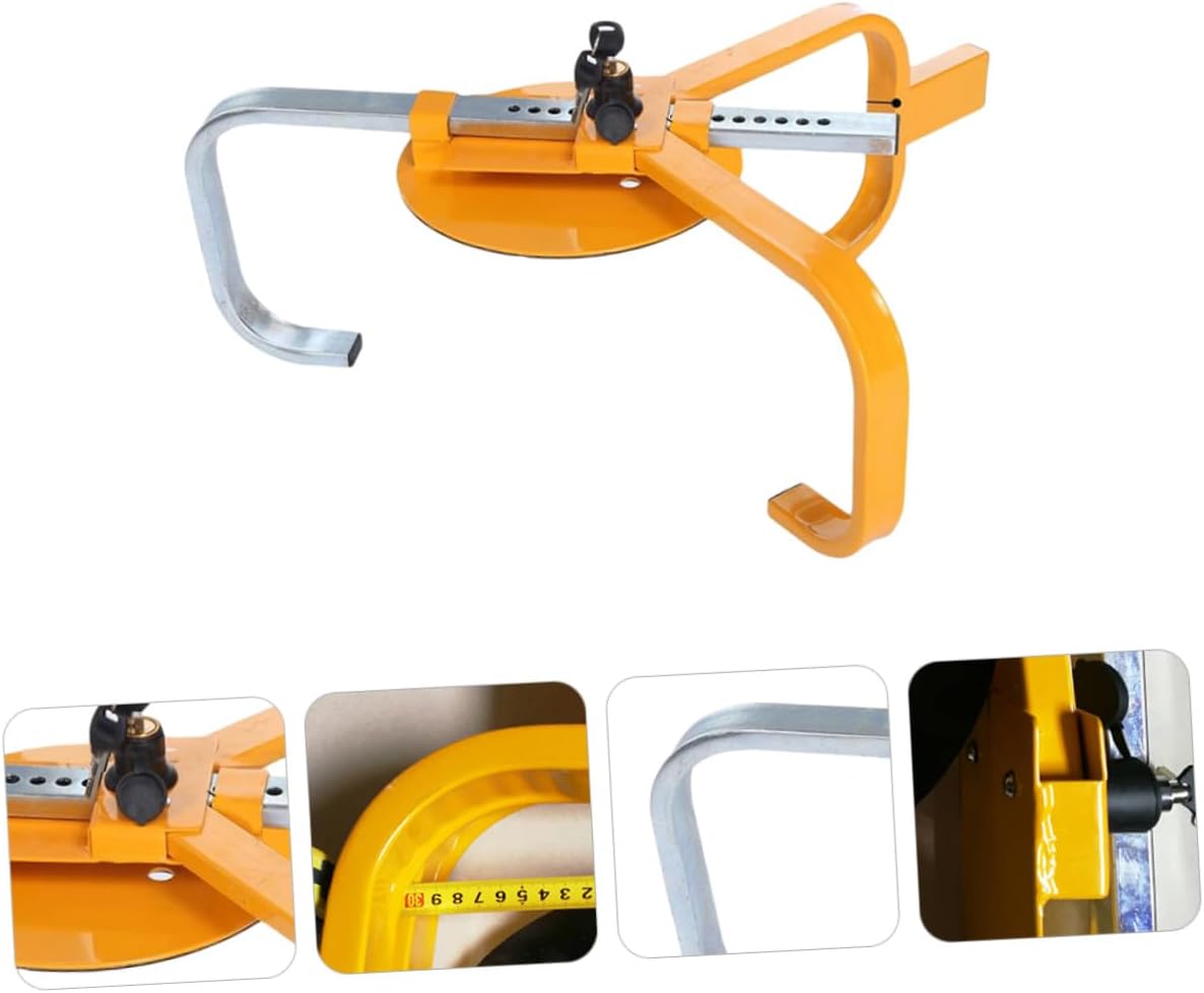 Heavy-Duty Car Wheel Clamp Fork Parking Anti-Theft Security Lock for Cars Yellow