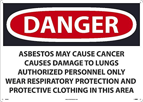 Panneau danger amiante D23AD plaque aluminium anti cancer protection respiratoire