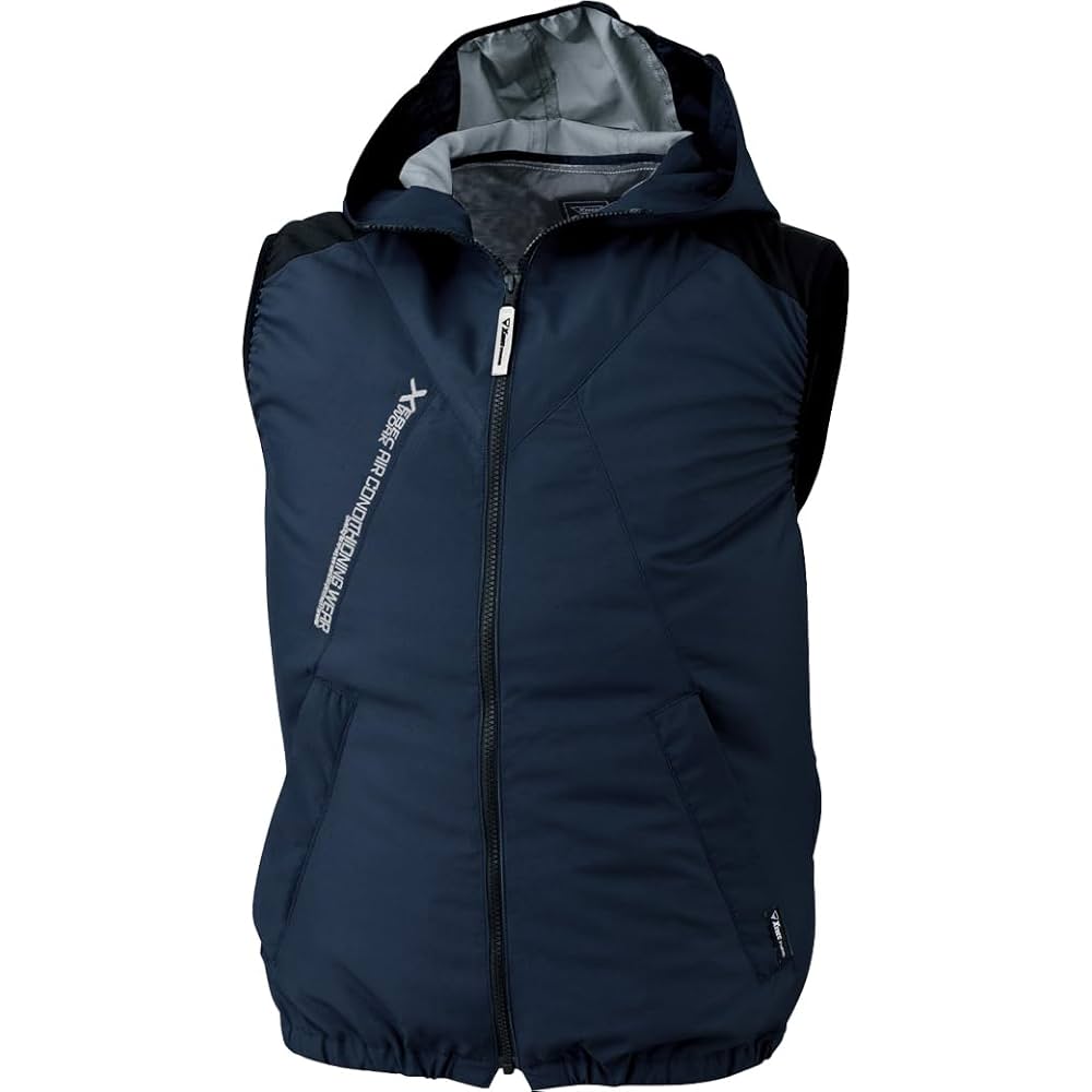 安全ベスト付き空調服 UNISO 空調冷風服 2025年新 24V|ファン付き作業服 【ベスト、4