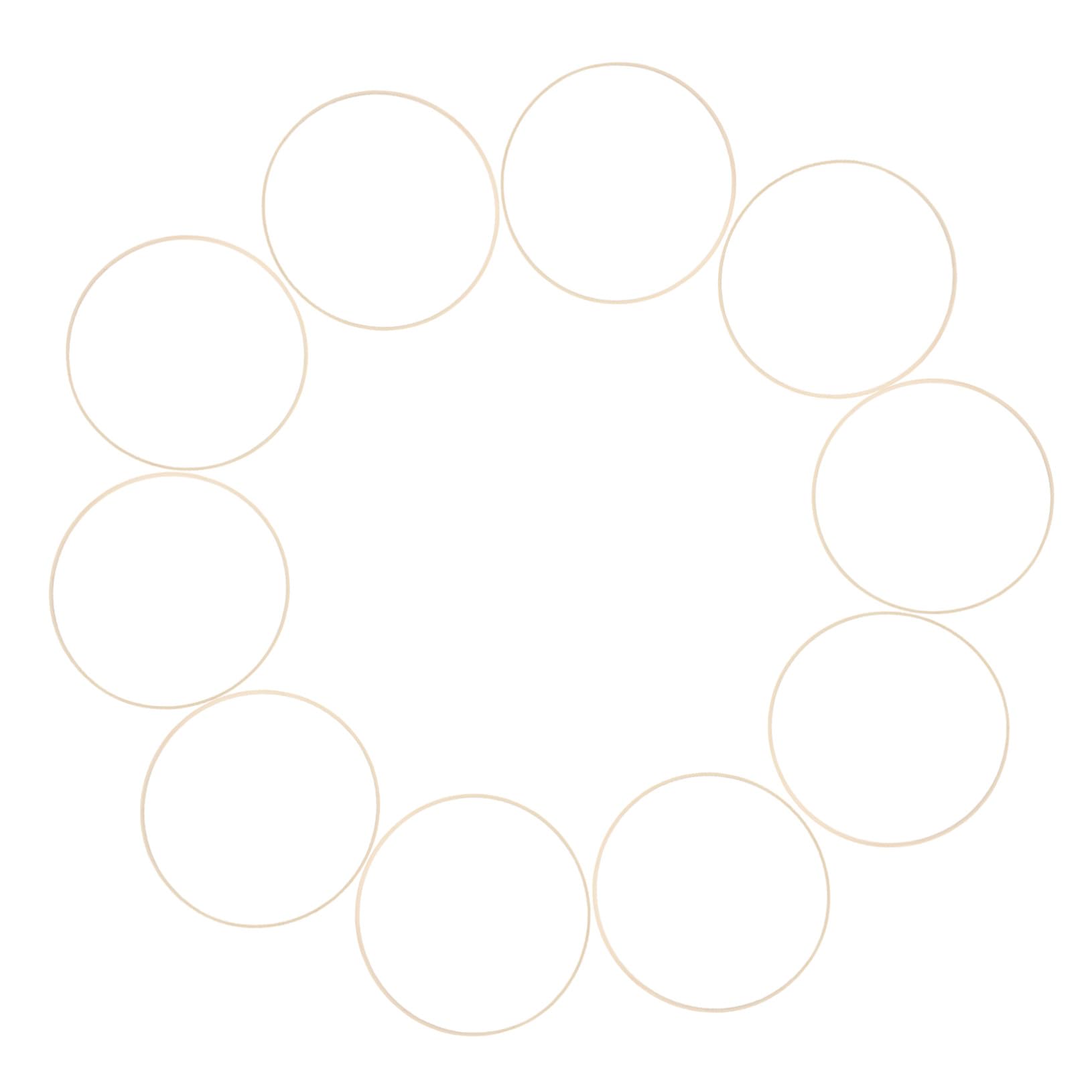 Gatuida Aros de Macramé de Bambú Rústicos 10 Unidades Beige para Manualidades DIY Decoración Bodas Hogar Fiestas Navideñas Uso Artesanal Verano