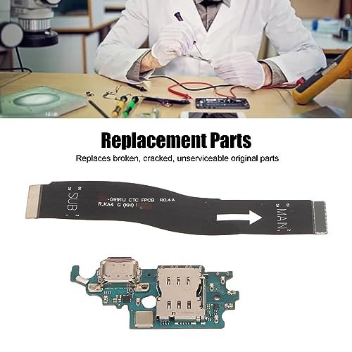 Dock Connector for Samsung Galaxy S21 SM G991U D 0 (US Version), USB C Phone Charging Port Flex Cable PCB Board Replacement with Repair Part