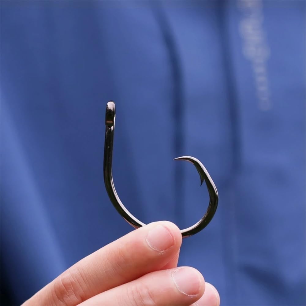Ami da Pesca Fish Trip Circle Hooks 3X Strong Saltwater Fishing Hook Live Bait for Catfish, Tarpon, for Marlin & Deep-Dropping for Swordfish Gancio da Pesca(Size4-0)