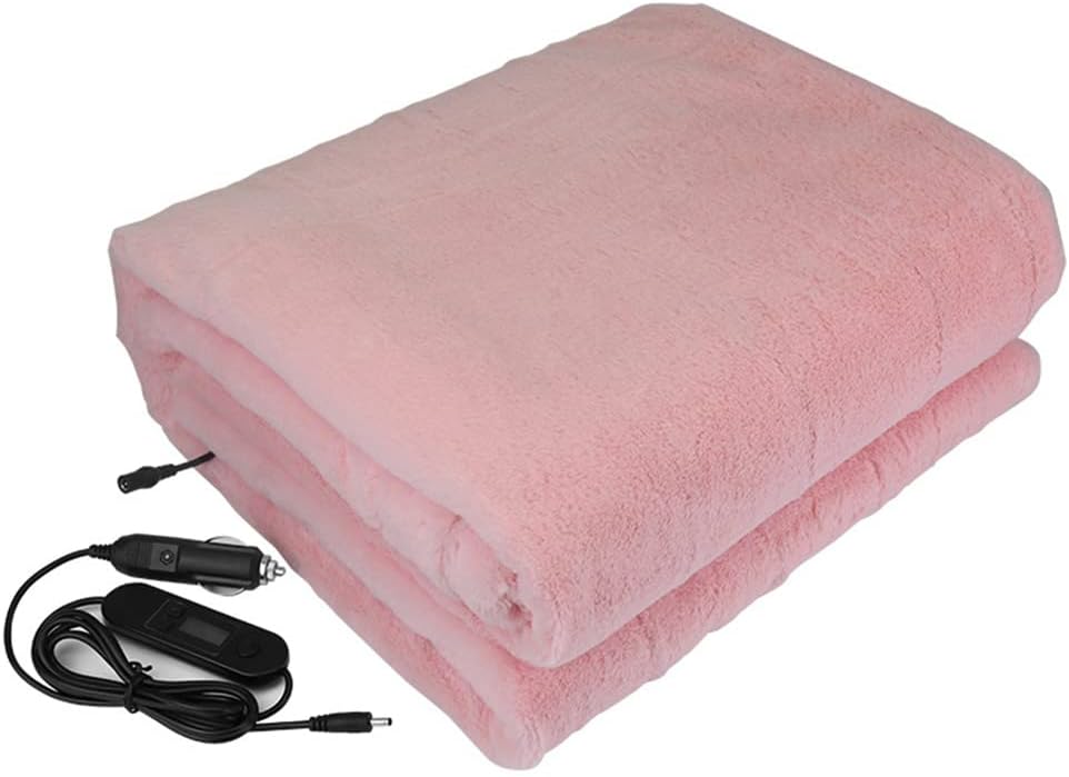 Car Heated Blanket, 12V Portable Electric Heating Blanket with Temperature Control for Truck SUV RV, Fast Heating, for Cold Weather Camping
