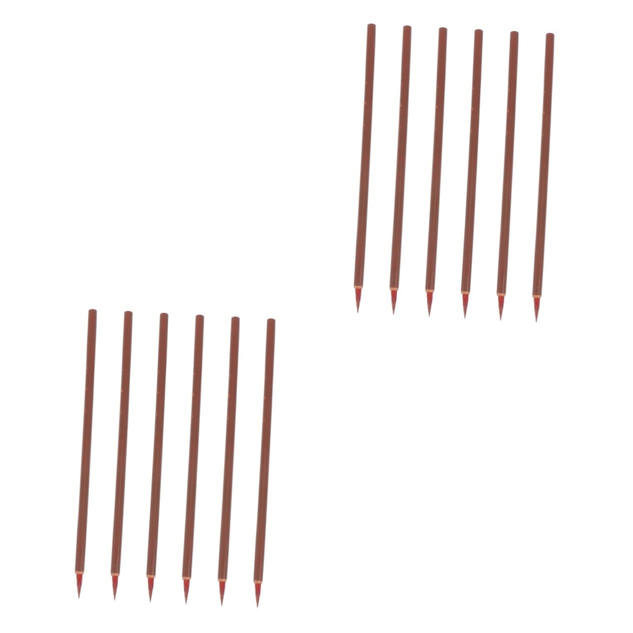 ERINGOGO 2sets Traditional Calligraphy Brushes Writing Painting Pens for Beginners and Professionals Comfortable Grip Includes Storage Bag Painting Supply Calligraphy Accessories 6pcs*2