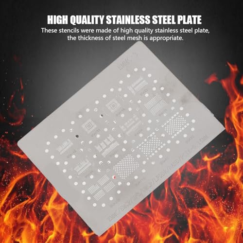 Image of Universal Directly Heat BGA Reballing Net Stencils Templates, Stainless Steel Plate, Easy and Fast for BGA IC implanting, for BGA153 162 169 186 221 254 EMMC