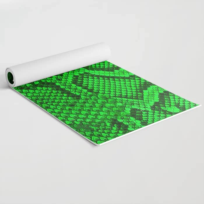 Yoga Mat Custom SNAKE design NON Slip Breathable Fitness Workout Yoga Mat LIGHT Weight Durable Flexible Easy Grip