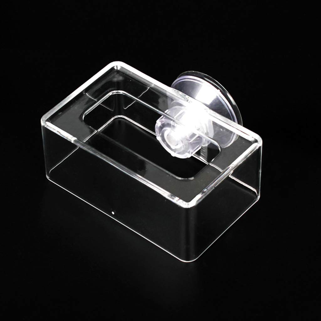 XAGMODSHN Aquarium Feeding Ring Floating Rectangle Circle Food Feeder Clear Acrylic Feeding Trough Fish Feeder for Goldfish