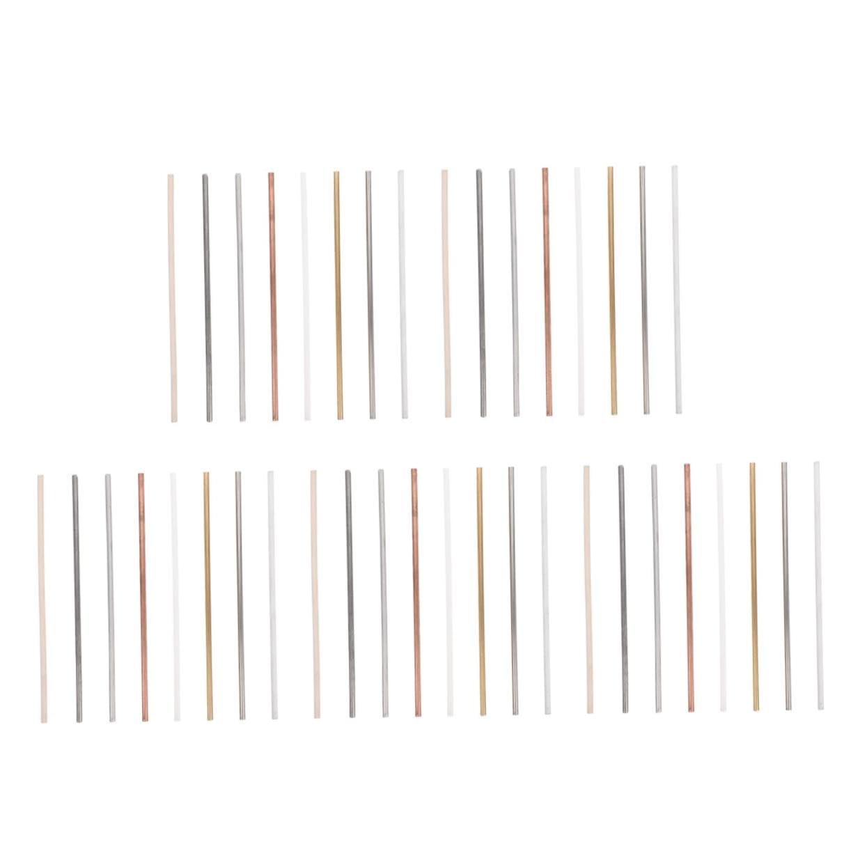Alipis 40pcs Metal and Plastic Craft Rods for Heat Transfer Experiments Wood and Materials for Projects and Educational Use