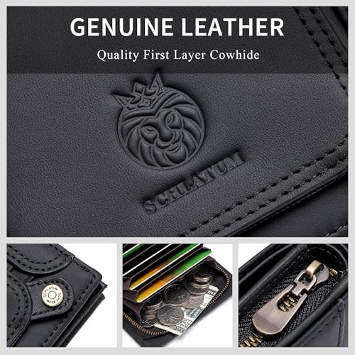Large Capacity Wallets for Men RFID Blocking Bifold Leather Accordion Credit Card Holder Wallet with 21 Slots, Black4