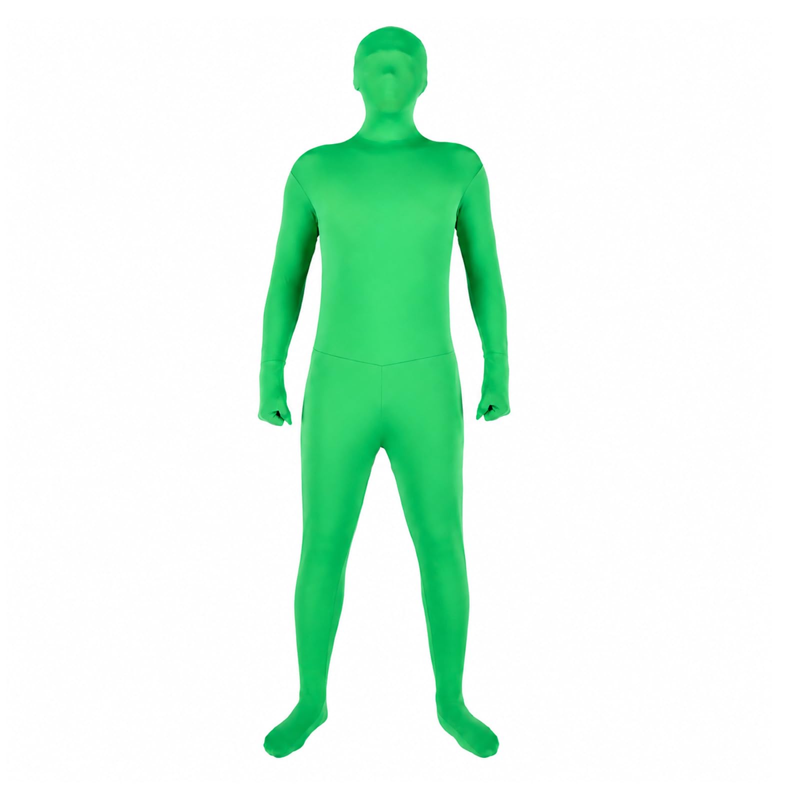 Andoer Costume de photographie complète du corps Chromakey Green - Unisexe et adulte - Costume extensible pour photo, vidéo, effet spécial, festival, cosplay, carnaval