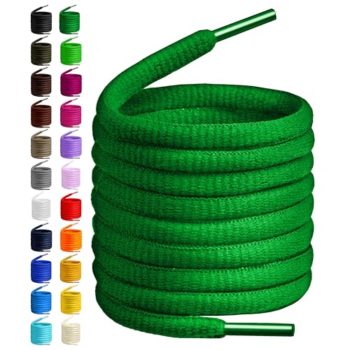 Image of Birch Oval Shoelaces 27 Colors Half Round 1 /4 inch Shoe Laces 4 Different Lengths