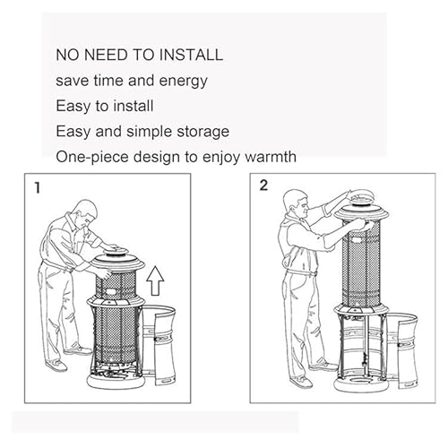 MEULE Outdoor Patio Heater,Patio Heaters for Outdoor Use,Outdoor Patio Heater with Adjustable Heat,Patio Propane Heater Freestanding,Stainless Steel Gas Space Heaters for Patio Garden.