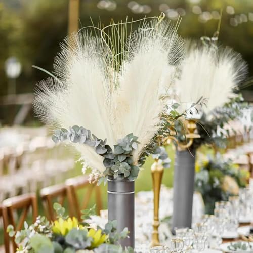 Boho Room Decor, Ramo 100Pcs de Pasto Pampas Artificial Lila miniatura 3