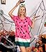 Goodstoworld Women's Halloween T Shirts Red Watermelon Fruit Party Unique Graphic Dress Casual Festival Shirts Cute Tops Adult Girls Woman Fashion Baggy Costumes Tees