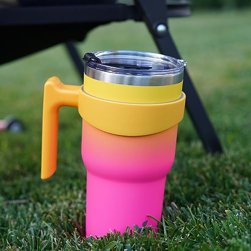 Image of Konokyo 30 oz Tumbler with Handle and Straw, Insulated Travel Mug