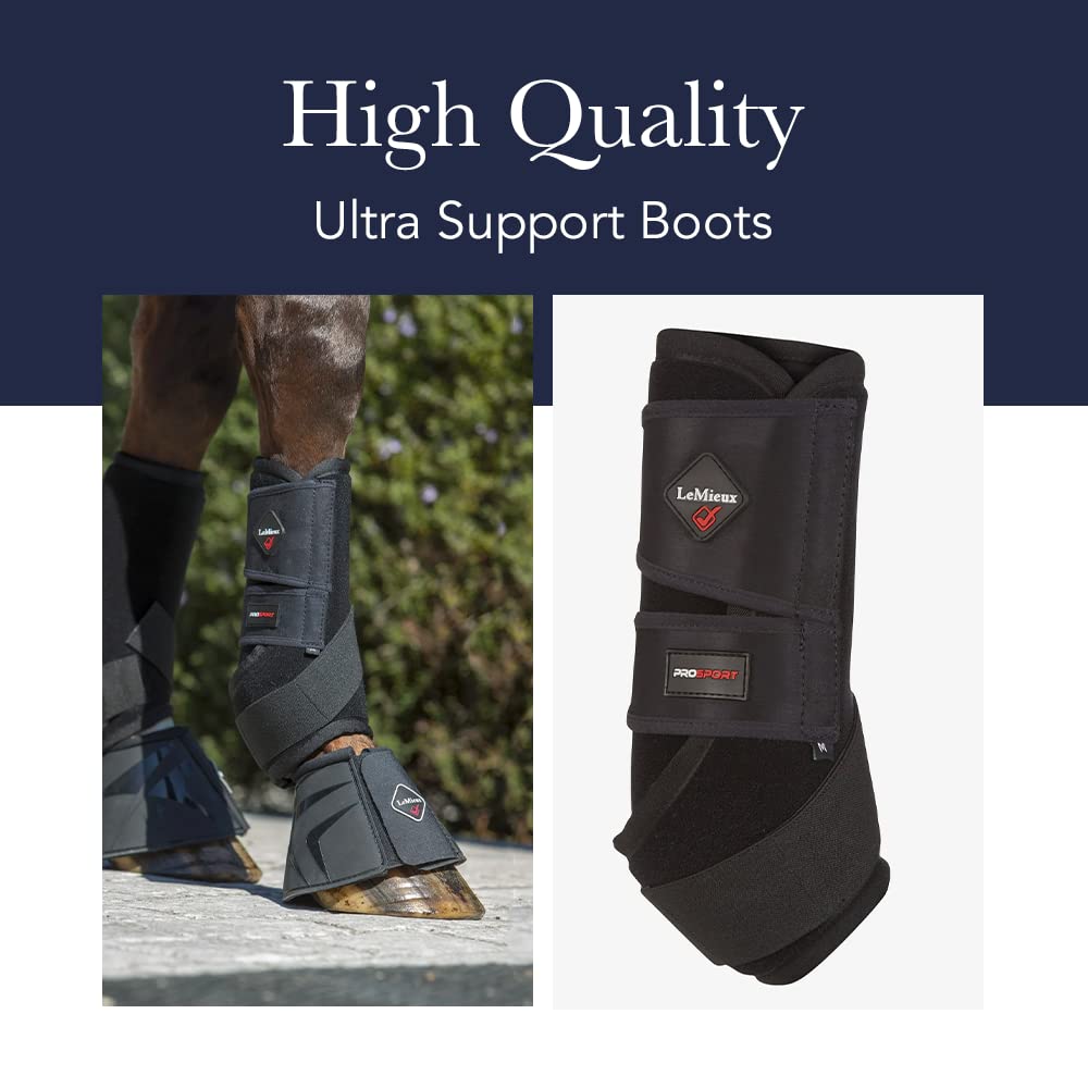 LeMieux Ultra Support Buty konne, sprzęt ochronny i sprzęt treningowy, buty dla koni, owijki i akcesoria (czarne/XL)