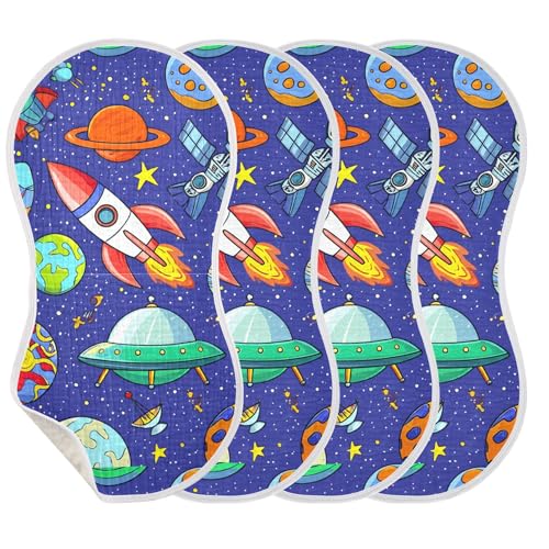 xigua Rockets Baby Burp Cloths for Newborn Boys and Girls 1 Pack, Soft & Absorbent Cotton Baby Burp Cloth, Baby Washcloths, Newborn Towel, Burp Rags3