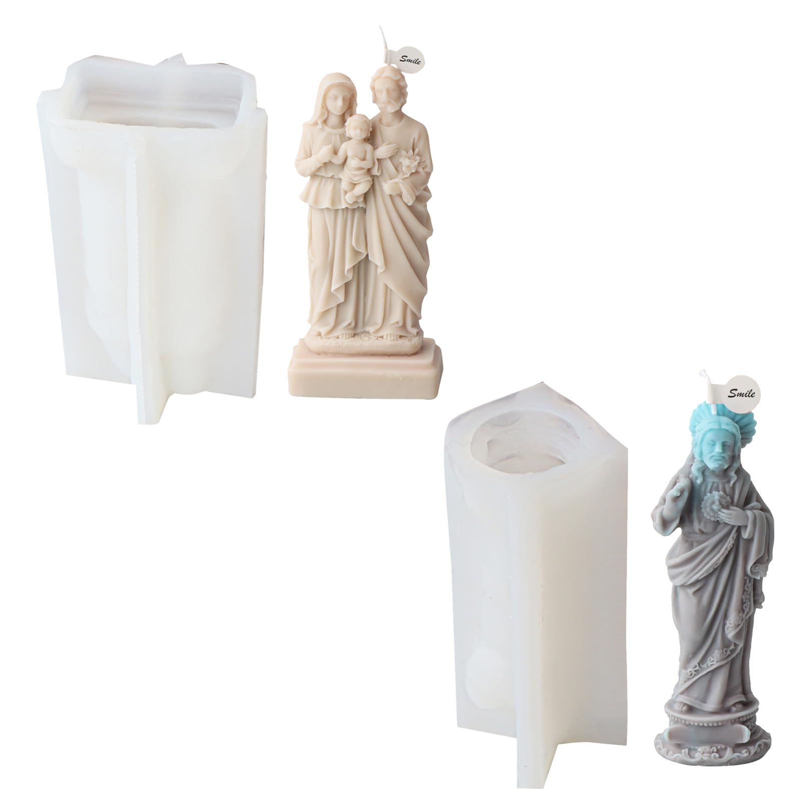 Formy silikonowe, Jezuses w kształcie silikonu 3D Jesuses narzędzie do robienia żywicy gipsowej dekoracje domowe