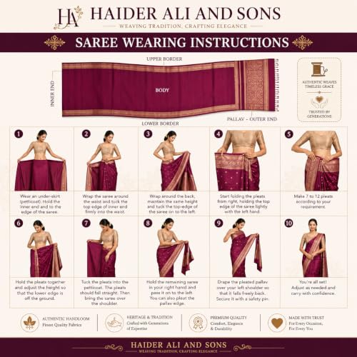 Image of HAIDER ALI AND SONS Pure Tissue Linen Saree for Women with Blouse Piece | Bhagalpuri Handloom Linen Saree | Soft Breathable Lightweight Ethnic Saree for Party, Festival, Office Wear |