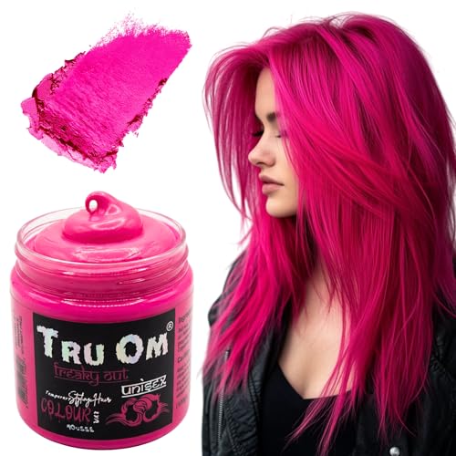 Image of Temporay Hair Color Wax | Metallic Shine | For Men & Women | DIY Instant Hair Color | Temporay Color 1 Day 1 Wash | No Ammonia, Bleach & Damage | Hot Pink - 100 gram