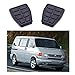 LIULIFE Coussinets Couvercle de pédale d'embrayage Frein pour Volkswagen T4 Universal Van, Matériau en Caoutchouc Noir, 2 pièces