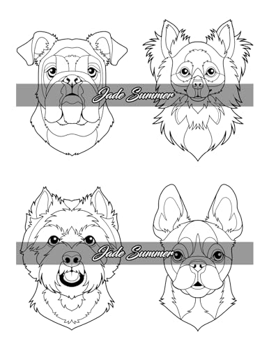 Amazing Dogs Coloring Book: Beautiful Dogs, Adorable Puppies, and Relaxing Designs for Adults and Teens - Image 46