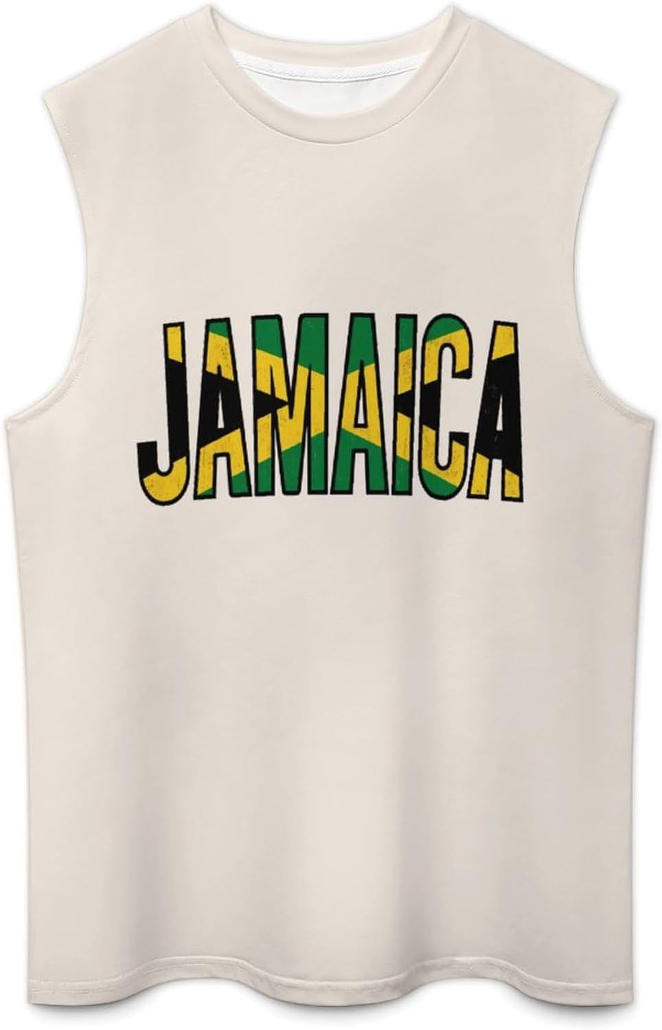 Jamaican Flag Men Summer Sleeveless Crew Neck Top 5XL