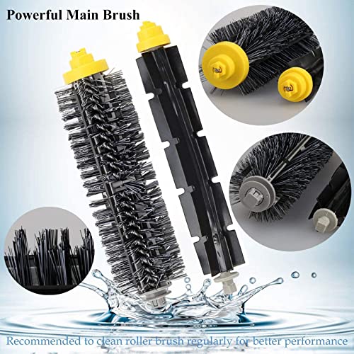 Replacement Parts For Irobot Roomba 600 Series 690 980 670 660 651 650 630 614 595 585 564 552, 2 Pairs Bristle And Flexible Beater Brush, Vacuum Cleaner Kit #TOP5