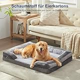 Pawk Orthopädisches Hundebett Grosse Hunde, Memory Foam Hundekorb Mittelgroße Hunde, Hundebetten Waschbar, Abnehmbarem rutschfest Hundesofa,71x58x17cm