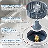 Sink Drain Strainer - Sink Stopper Kitchen Drain, 3 in 1 Kitchen Sink Drain Strainer with Anti-Clogging Basket, Kitchen Gadgets Clearance Sink Accessories, Fit US Standard 3-1/2'' Sink Hole, Silver #5