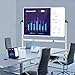 VIZ-PRO Double-Sided Mobile Projection Writing Whiteboard, 72 x 48 Inches, Large Magnetic Rolling Dry Erase Board & Projector Screen with Aluminium Stand