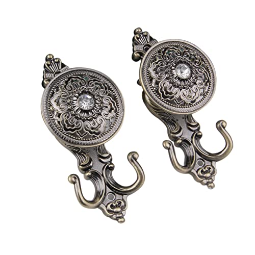 Amosfun Par Ganchos para Cortinas Anillos De Cortina Lazos De Cortina Pañería Retenciones Decoración Talón Alzapaños De Cortina Amarrado Pantalla Amarre Plisado Manos Atar Exterior Bahía