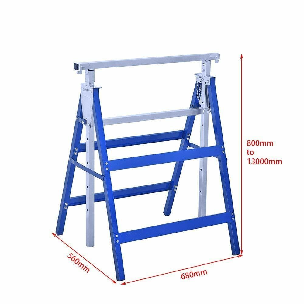 Andamios Plegables 2 Unidades – Altura Ajustable 80-130cm, Capacidad 200kg, Para Trabajos En Altura