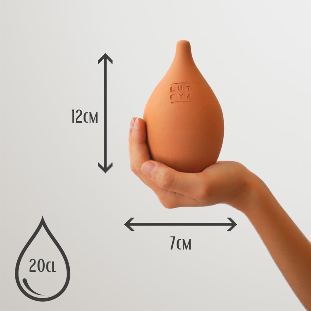 Pack de 3 Ollas Fait-Main 100% céramique | Petit 20 CL | Diffuseur d'eau Autonome pour des Plantes en Bonne santé | Irrigation Lente | Facile Efficace | 3 Coloris