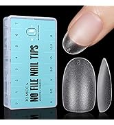 TOMICCA Short Round Nail Tips - 450Pcs Full Cover Nail Tips, Soft Acrylic Gel Nail Tips for Nail ...